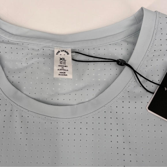 The Upside Track Cropped Tee in Ice. Blue Size XL NWT - Picture 9 of 11